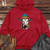 Colorful Beanie Cow Midweight Hooded Sweatshirt