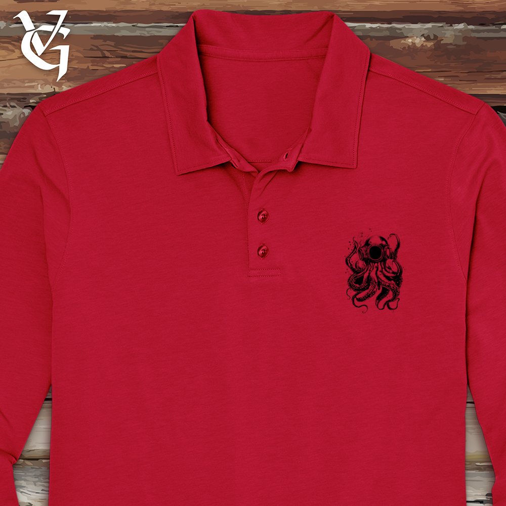 Scuba Octopus Long Sleeve Polo