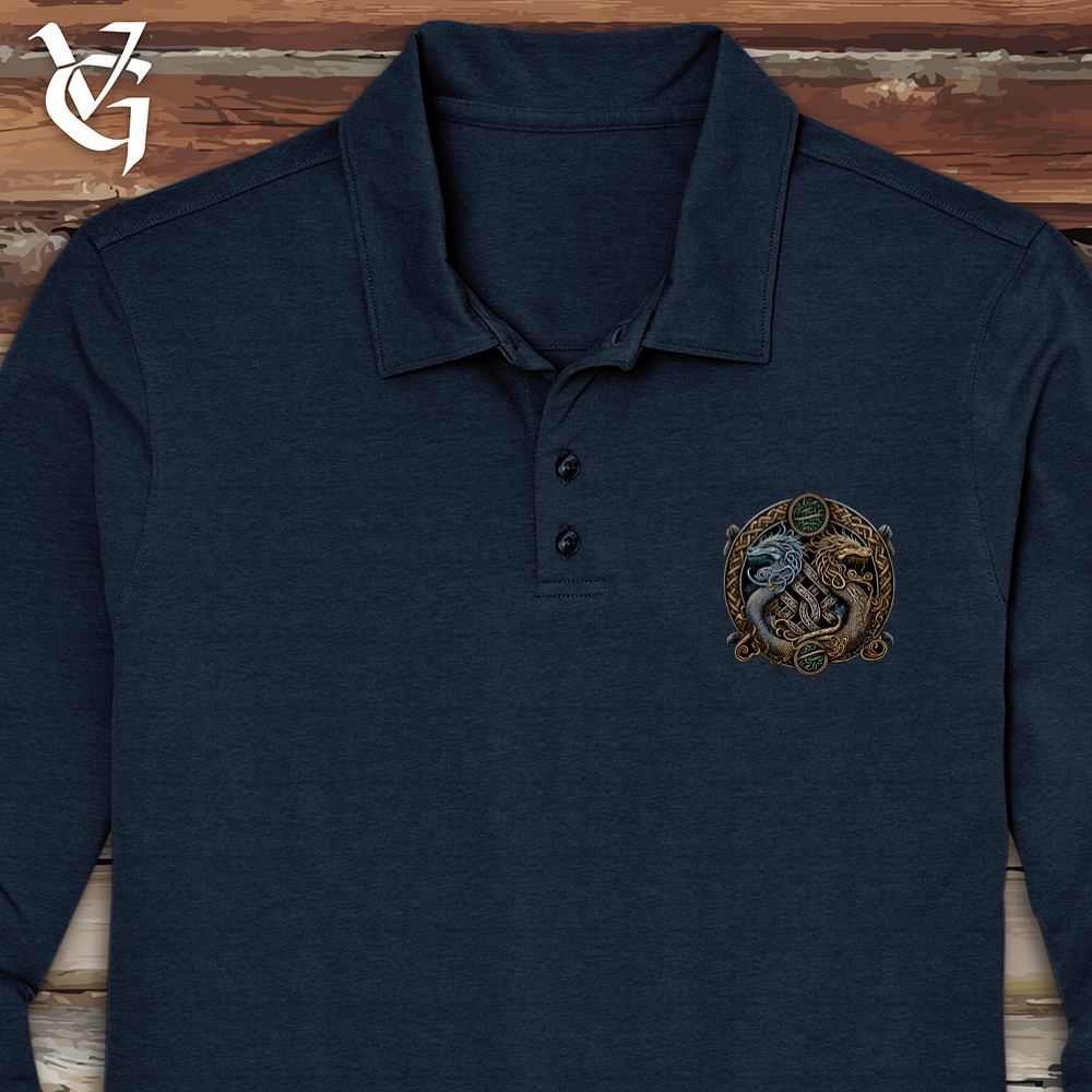 Two Dragons Long Sleeve Polo
