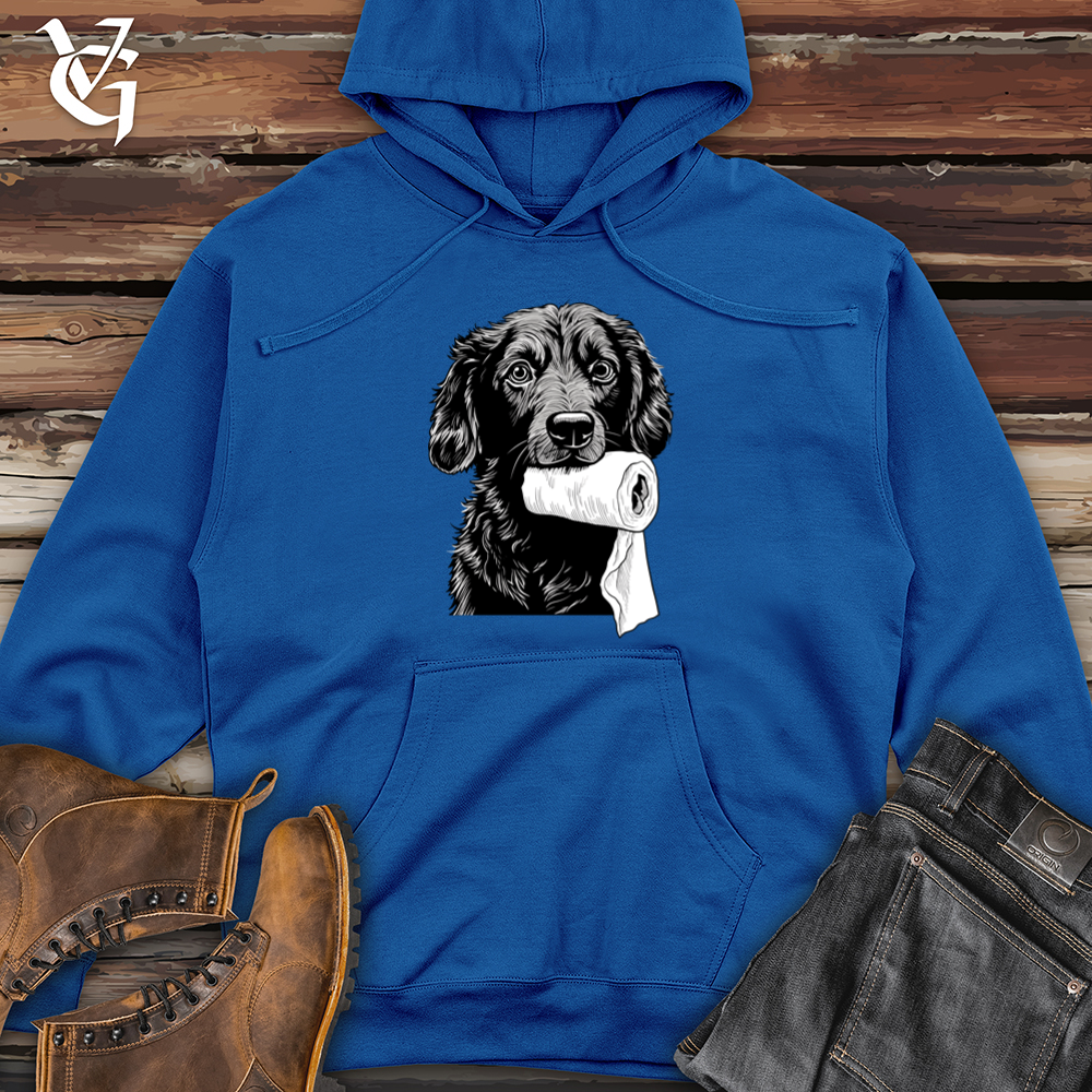 Toilet Paper Teeter Black Shepherd Midweight Hooded Sweatshirt