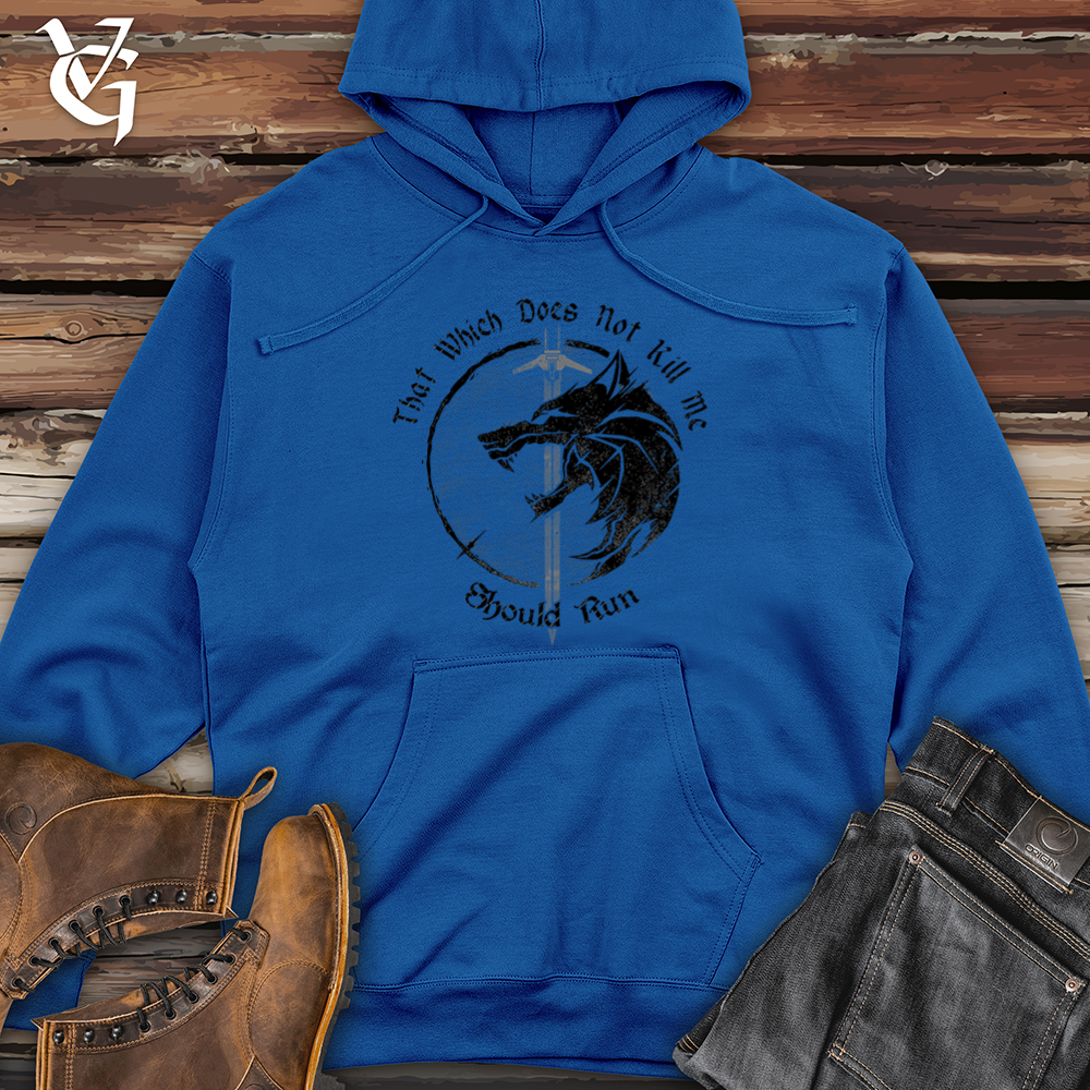 Should Run Wolf  Midweight Hooded Sweatshirt