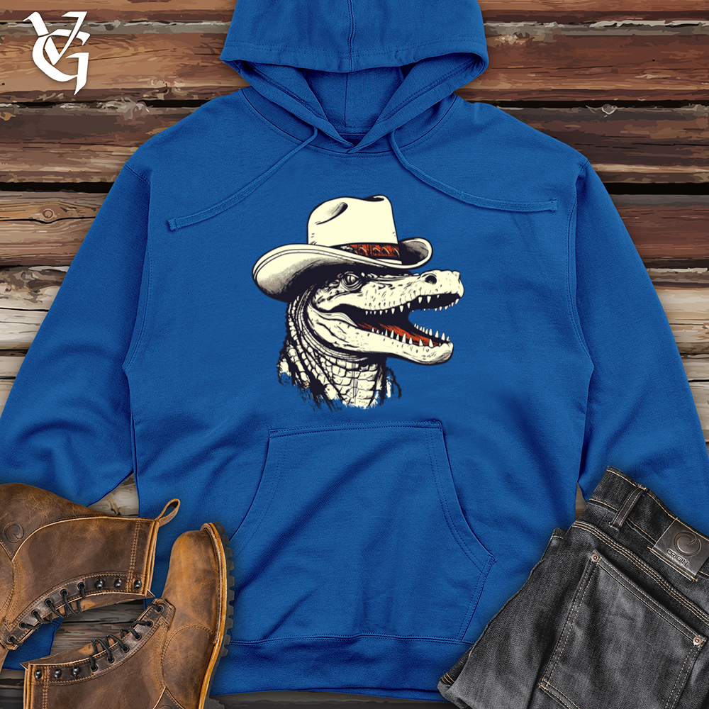 Crocodile Marshland Cowboy Swagger Midweight Hooded Sweatshirt