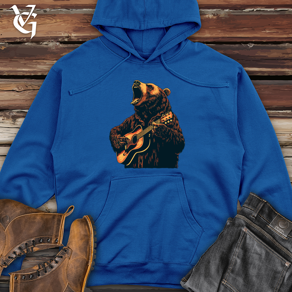 Vintage Harmonic Bear Midweight Hooded Sweatshirt