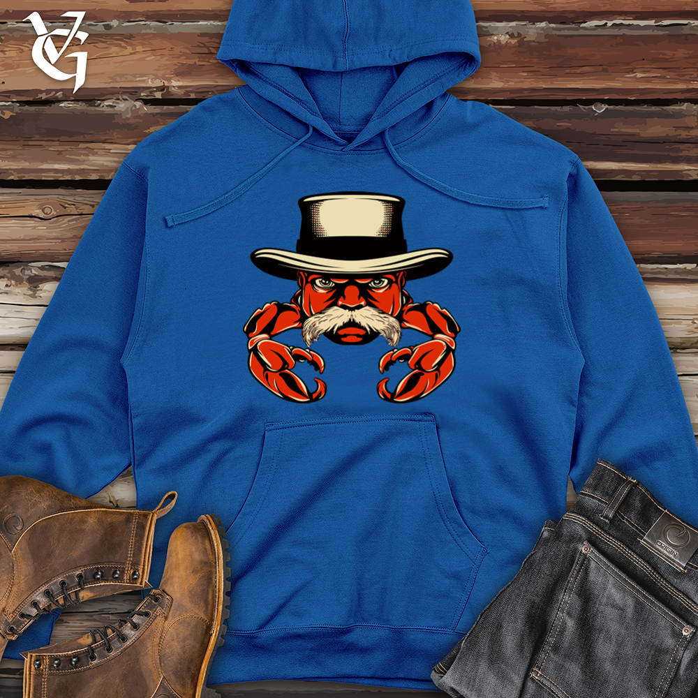 Vintage Mobster Crab Midweight Hooded Sweatshirt