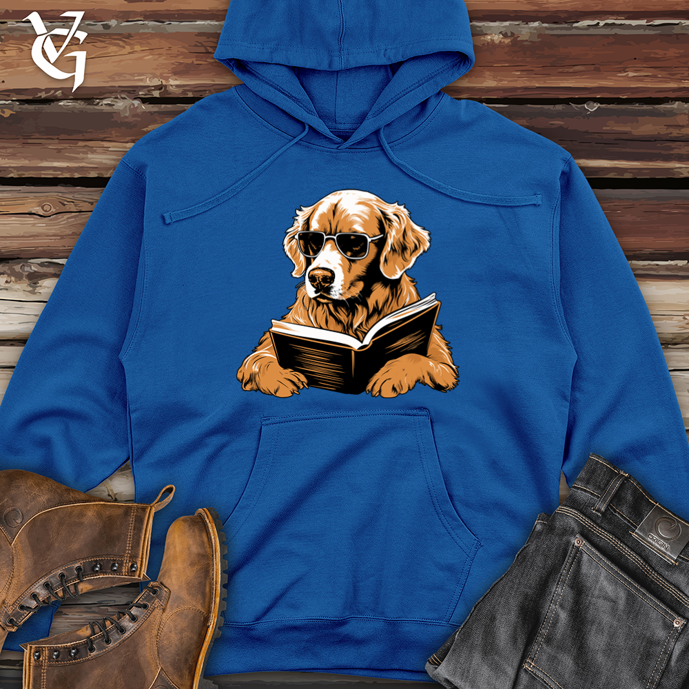 Golden Retriever Literary Escape Midweight Hooded Sweatshirt