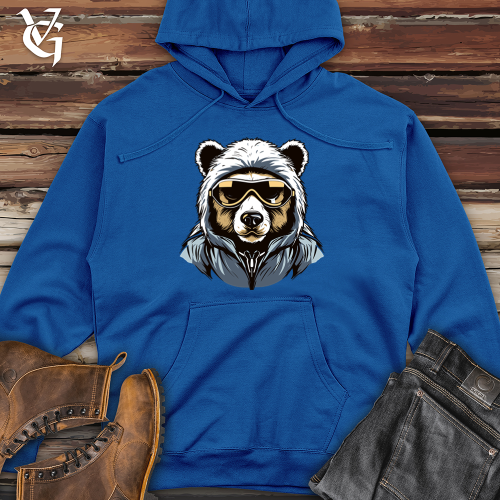 Retro Ski Mask Bear Midweight Hooded Sweatshirt