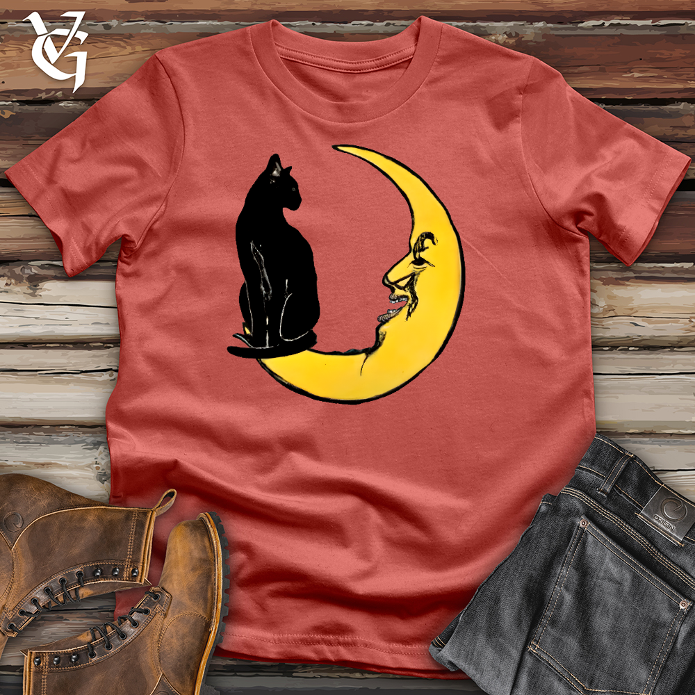 Cat On The Moon Cotton Tee