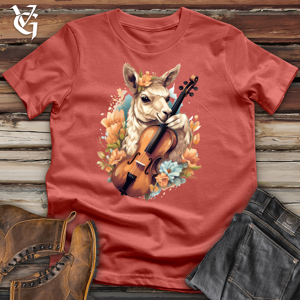 Llama Violinist Cotton Tee