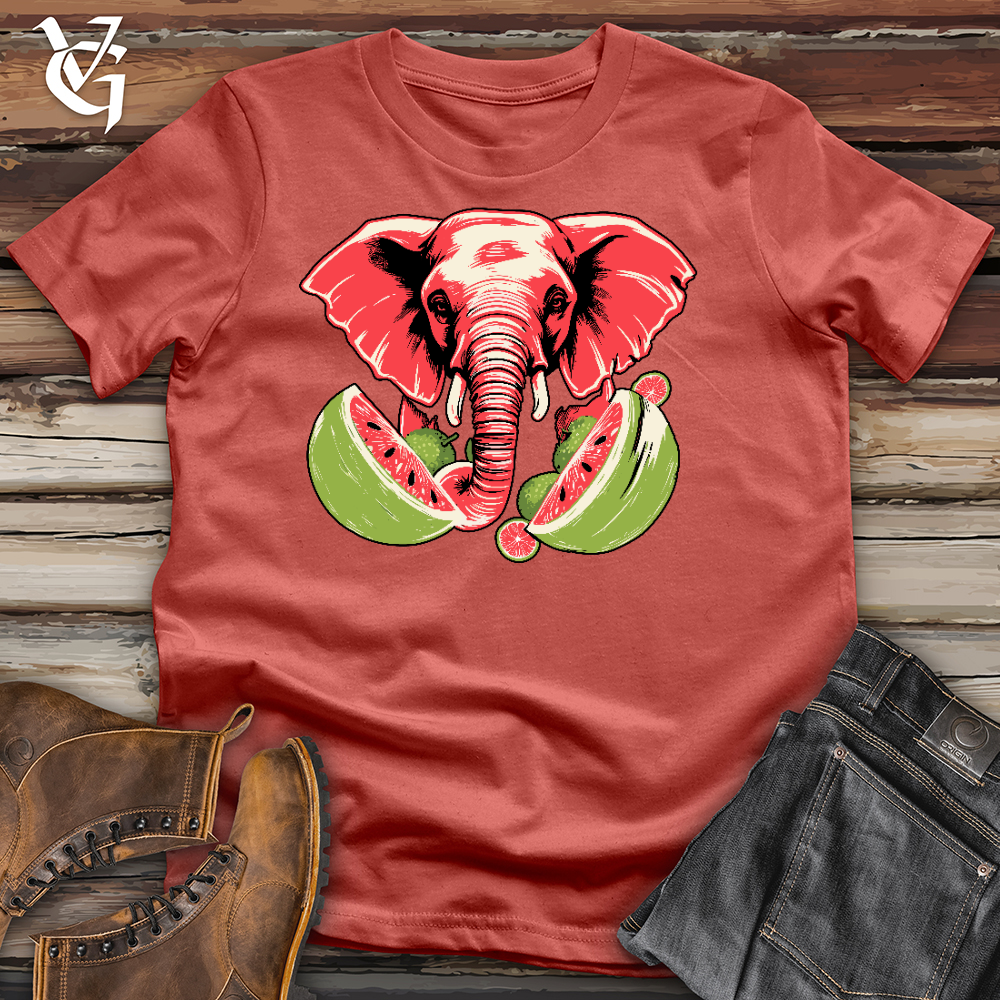 Elephant Watermelon Cotton Tee