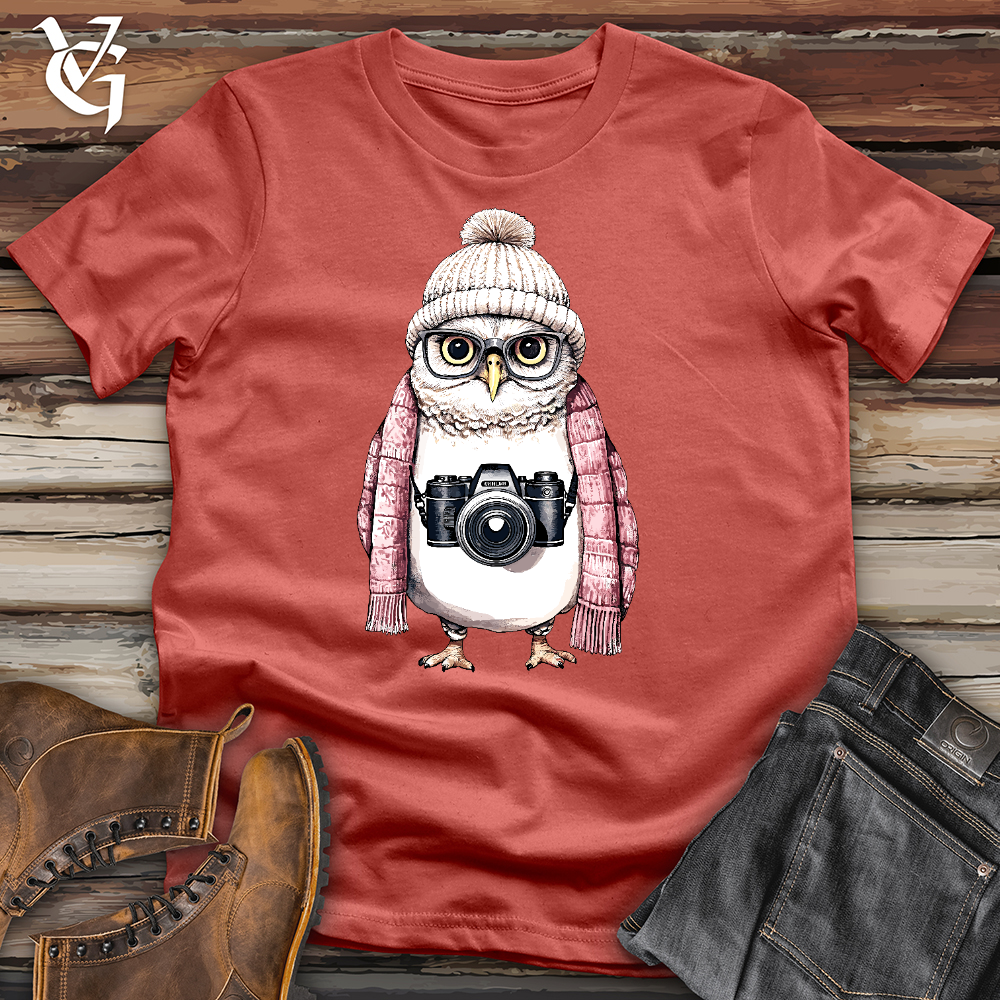 Owl Photographer Cotton Tee