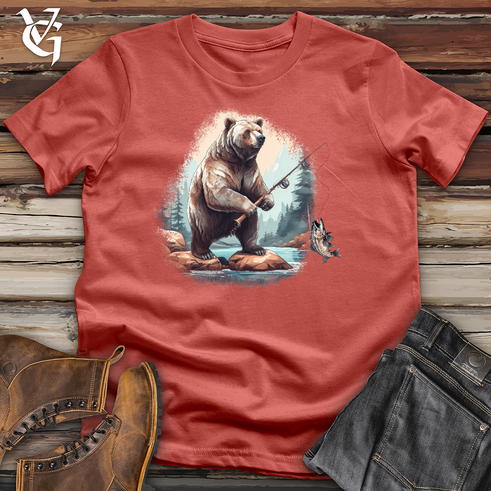 Fishing Bear Cotton Tee