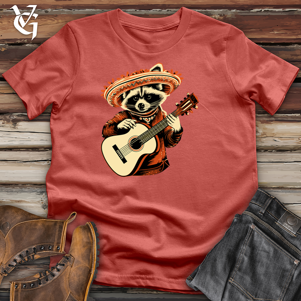 Melodic Raccoon Serenade Cotton Tee