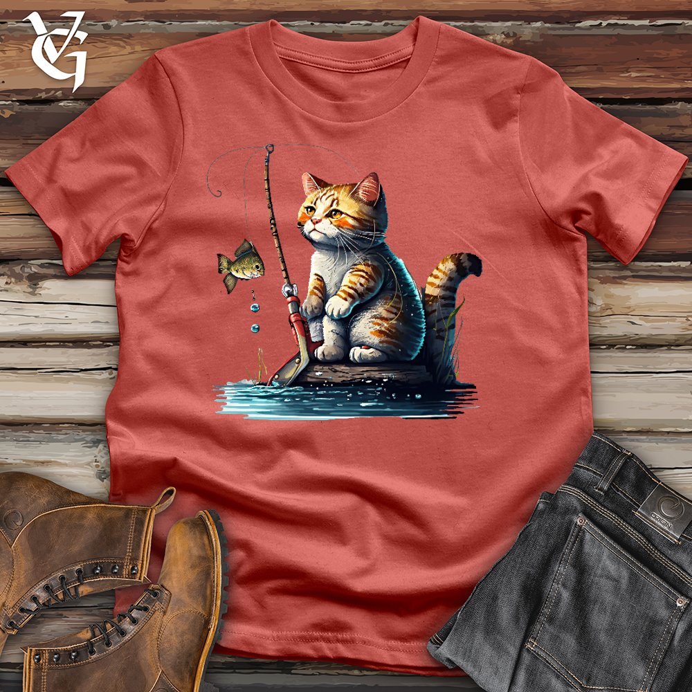 Cat Fishing Cotton Tee