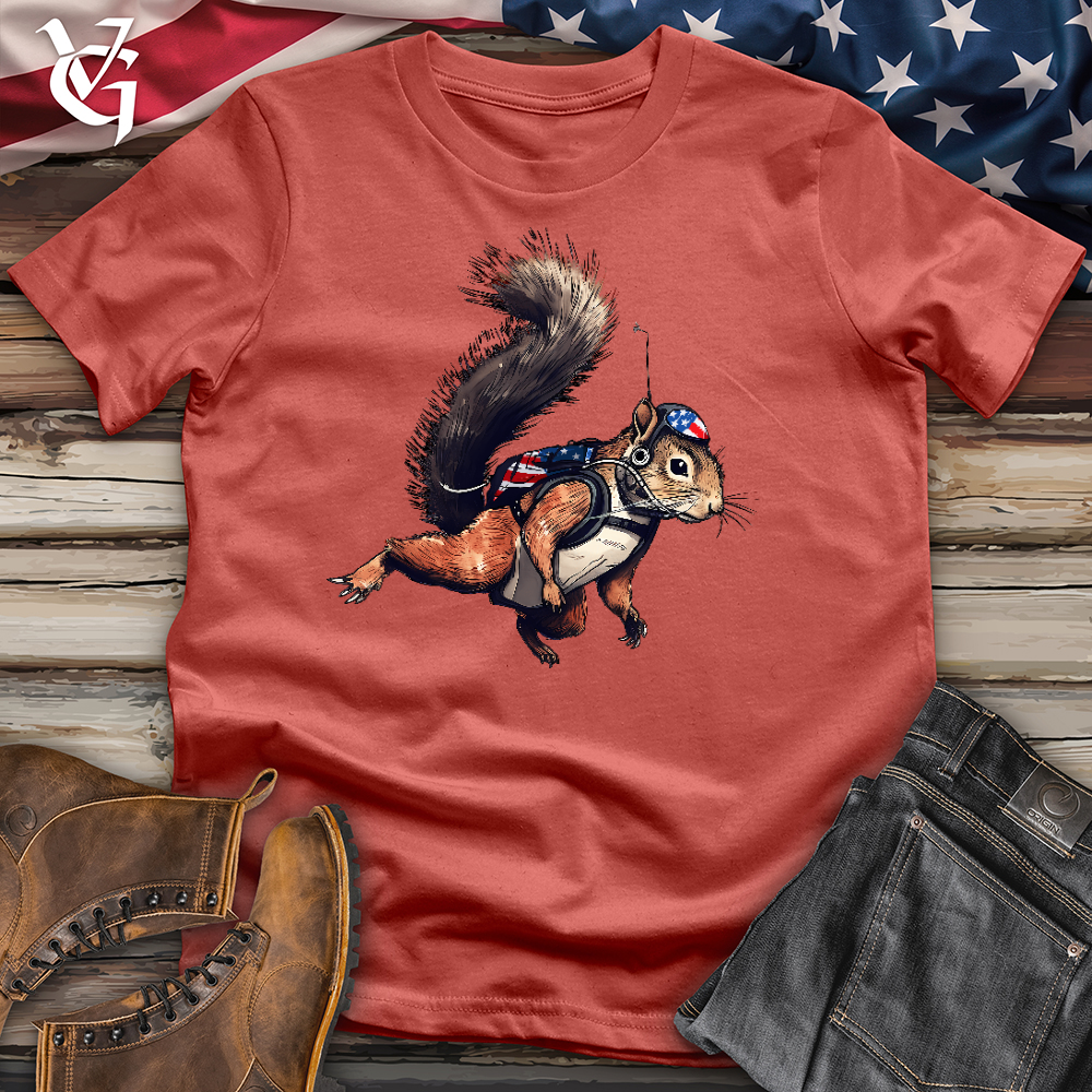 American Skydiving Squirrel Cotton Tee