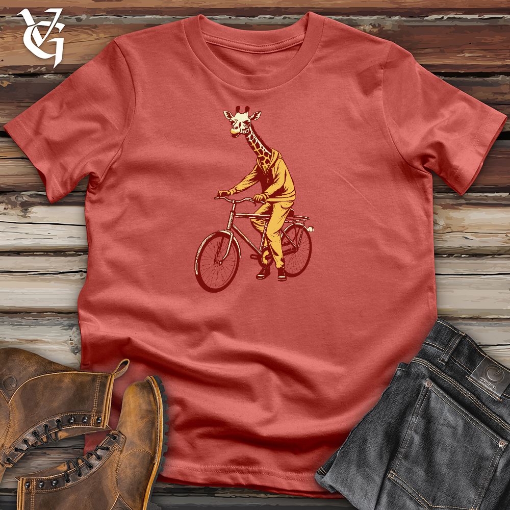 Cycling Giraffe Cotton Tee