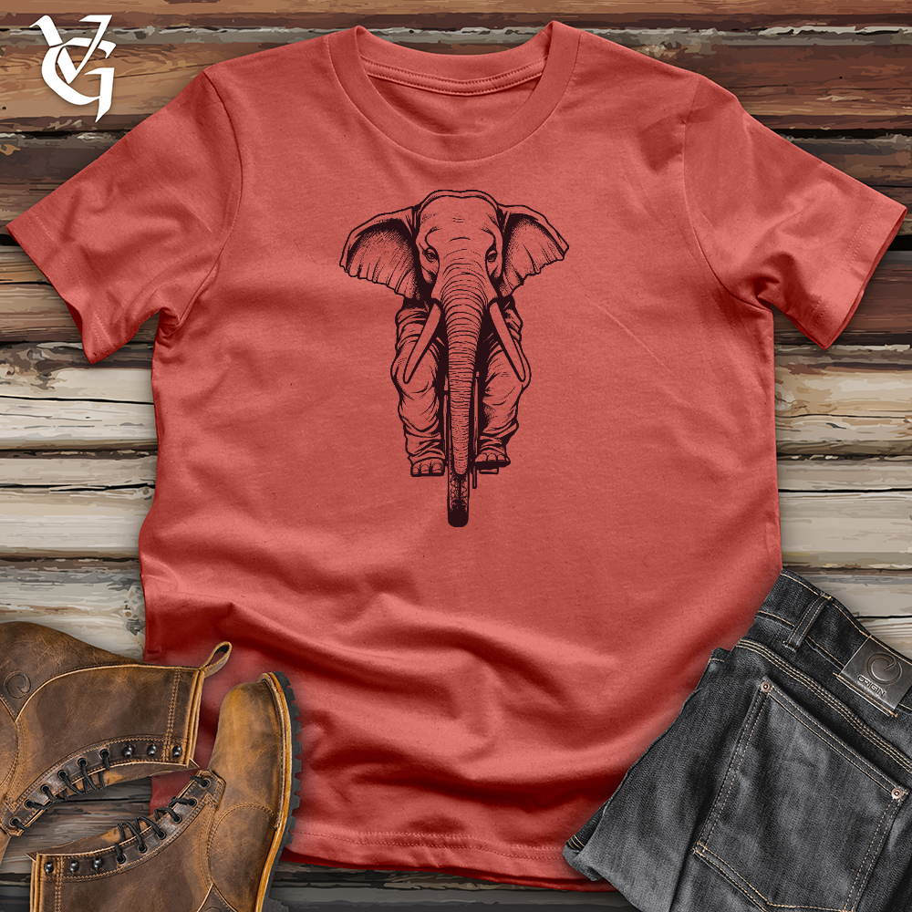 Elephant Riding a Cycle Cotton Tee