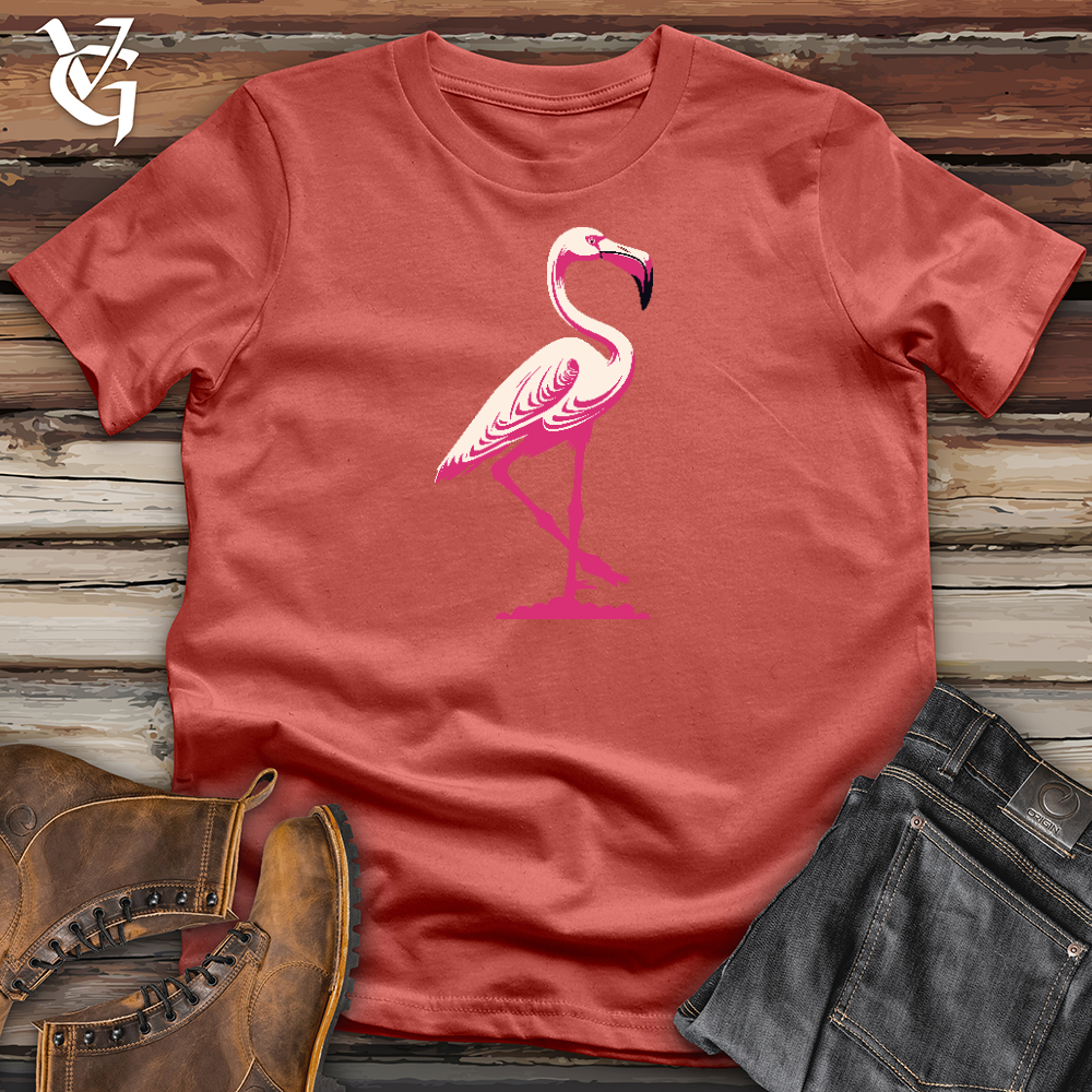 Graceful Flamingo Cotton Tee