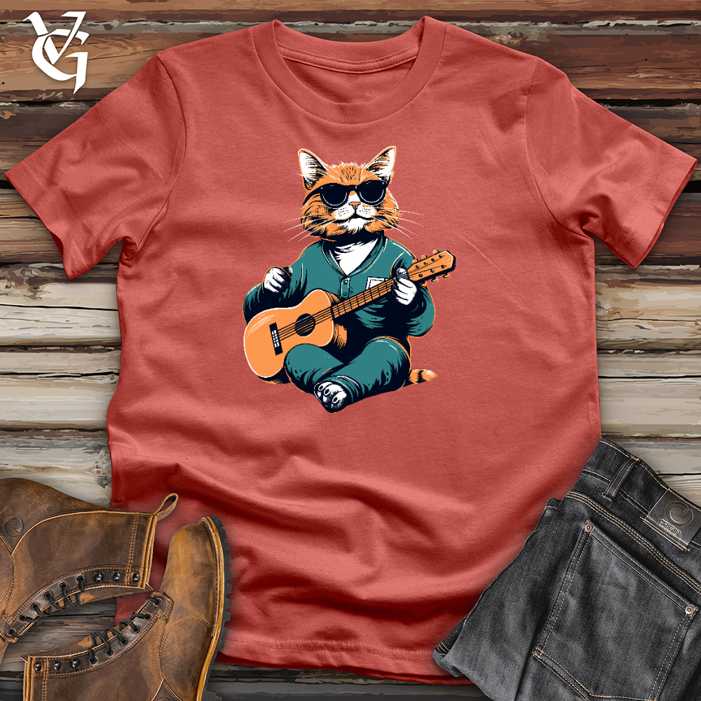 Ukulele Feline Groove Cotton Tee