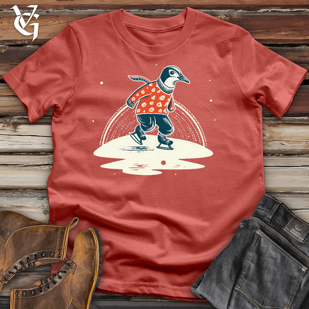 Ice Skating Penguin Cotton Tee