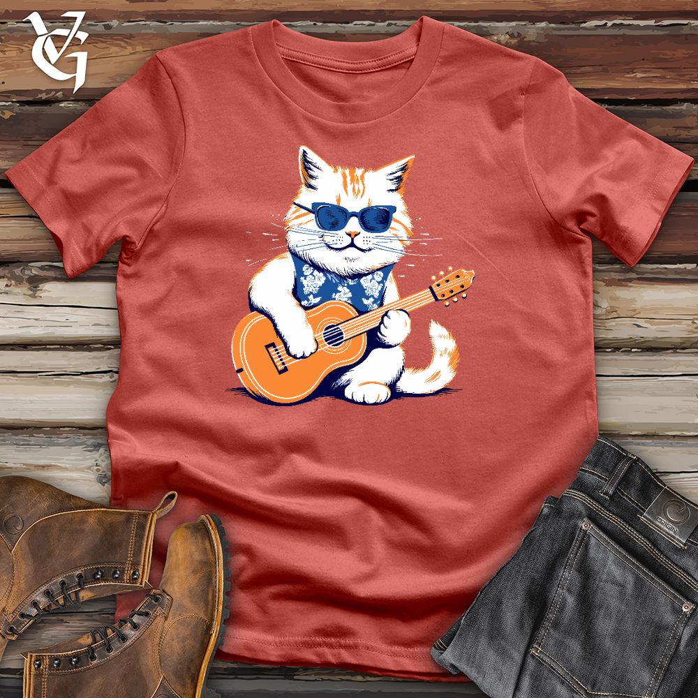 Ukulele Cat Serenade Cotton Tee