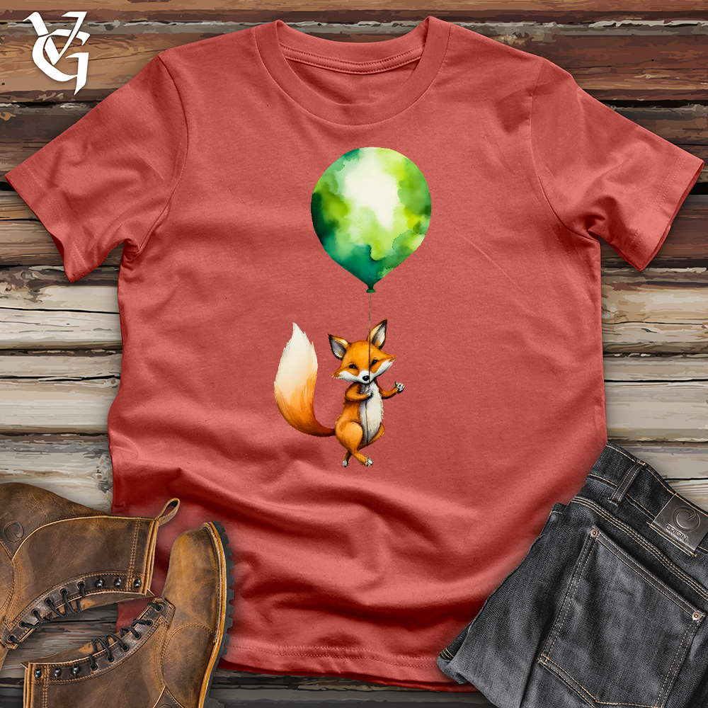 Fox Balloon Floating Cotton Tee