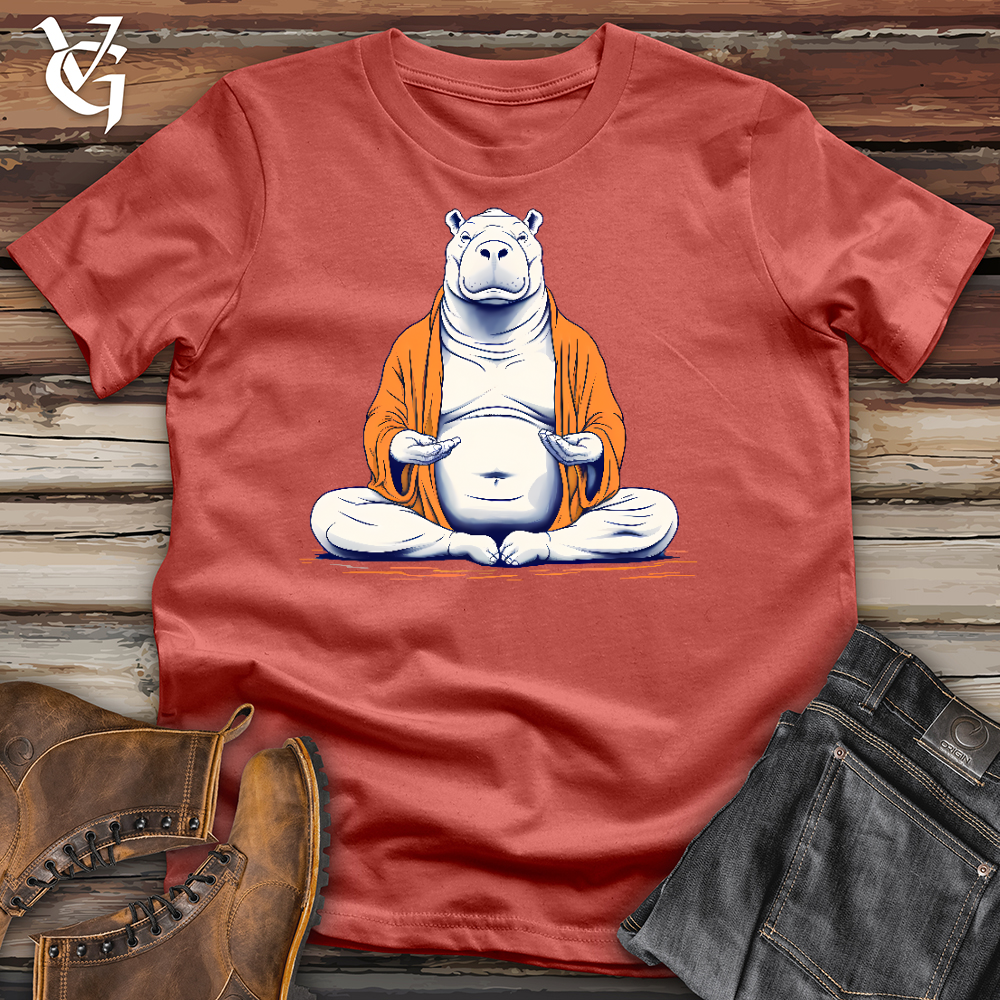 A Meditating Hippo Cotton Tee