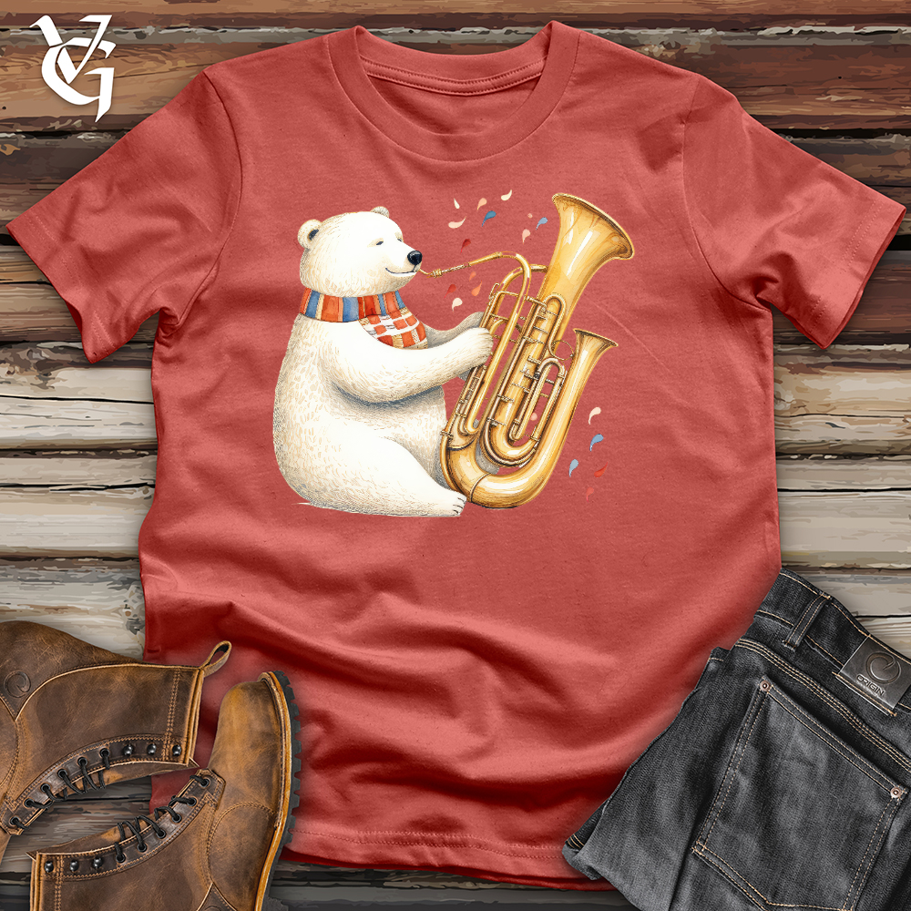 Polar Bear Tuba Player Cotton Tee