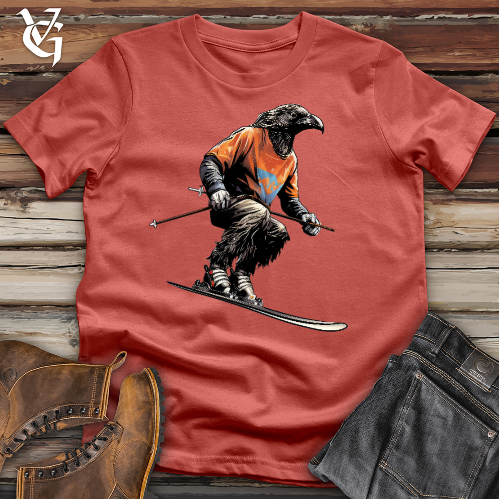 Skiing Raven Cotton Tee