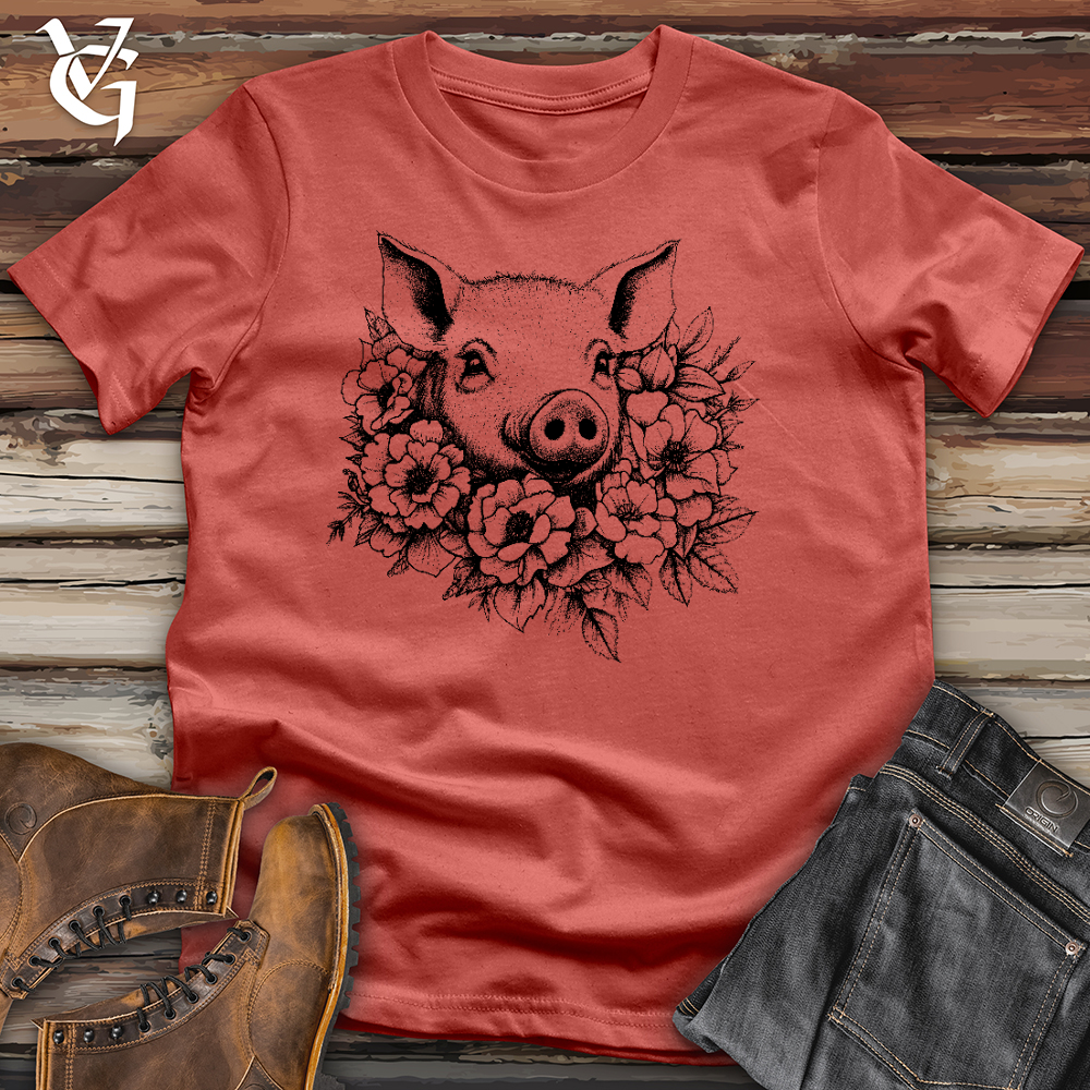Floral Pig Cotton Tee