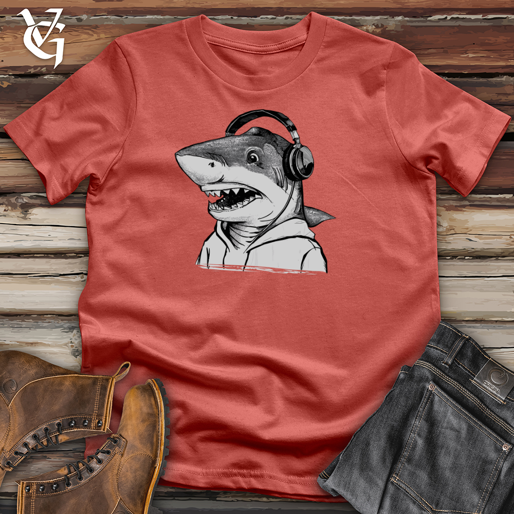 Shark Headphone Beats Cotton Tee