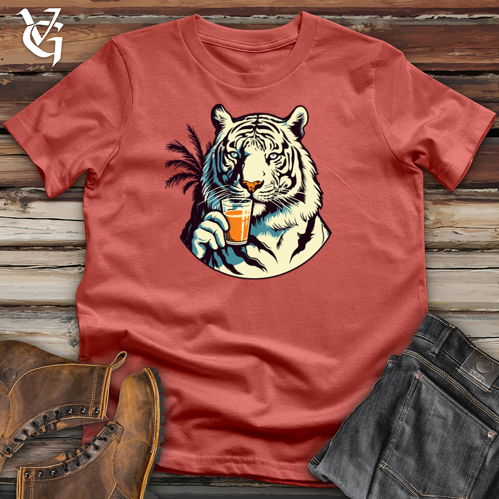 Tropical Tiger Sip Cotton Tee