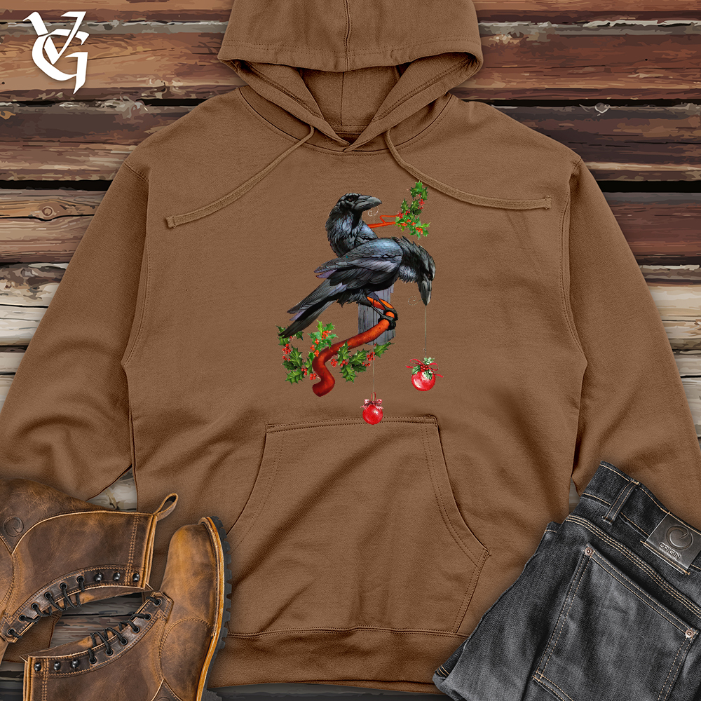 Ravens Dangling Ornaments Midweight Hooded Sweatshirt