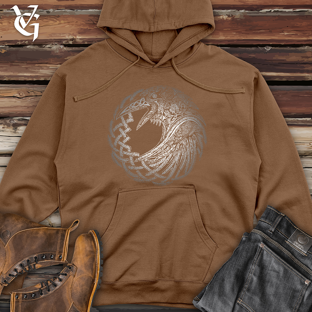 Silver Glass Raven Midweight Hooded Sweatshirt