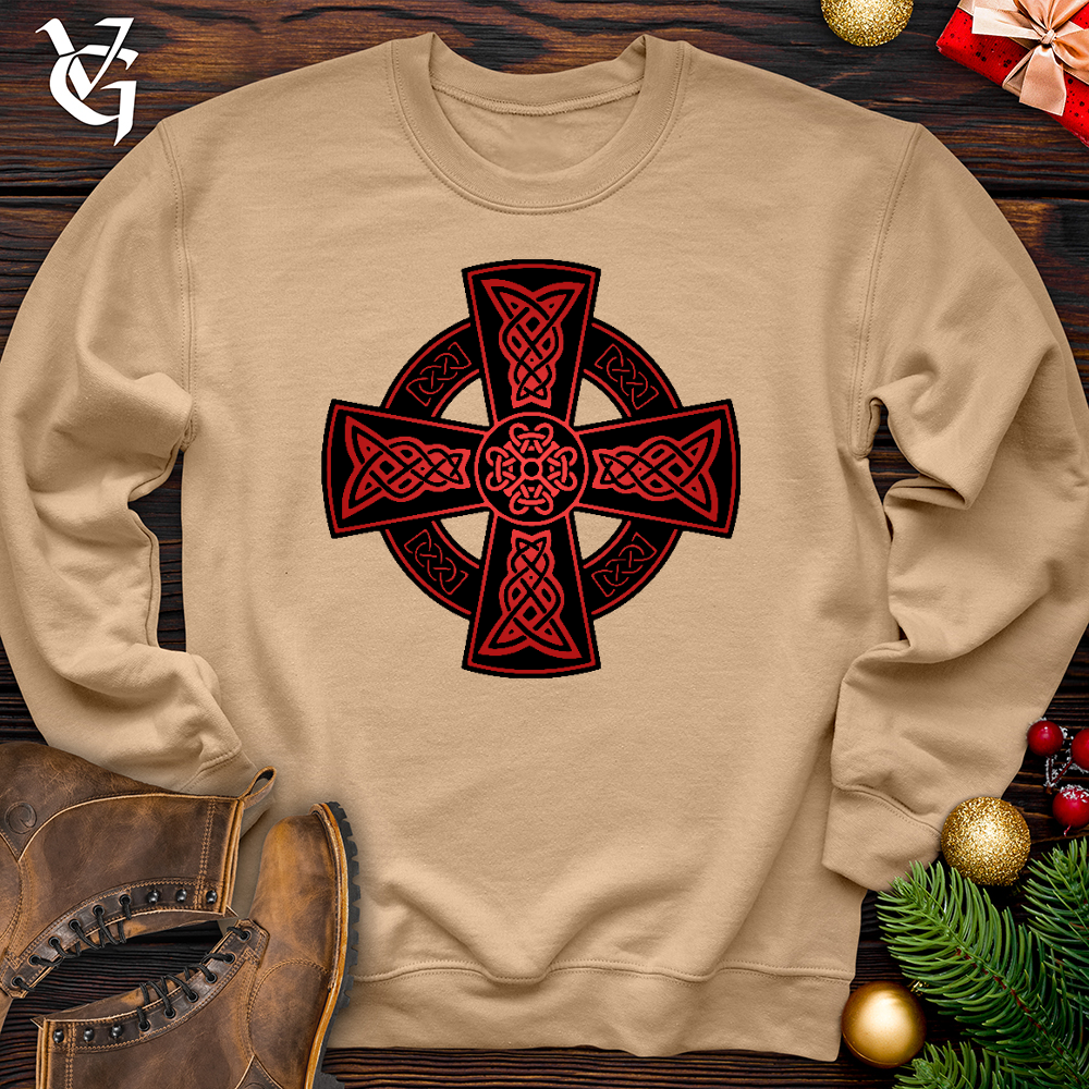 Celtic Christmas Cross Crewneck