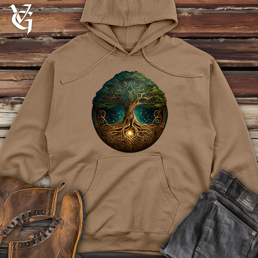 Yggdrasil Tree Midweight Hooded Sweatshirt