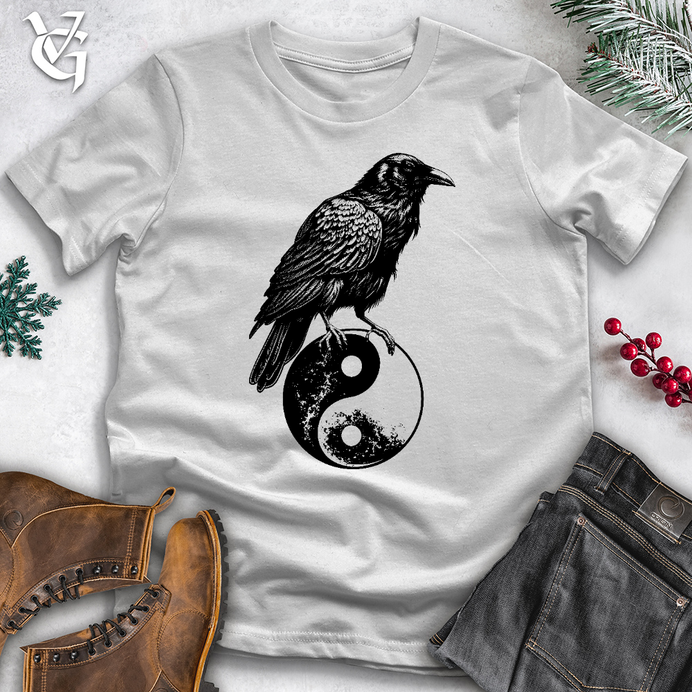 Viking Goods Raven Ying Yang Cotton Tee Military Green / L