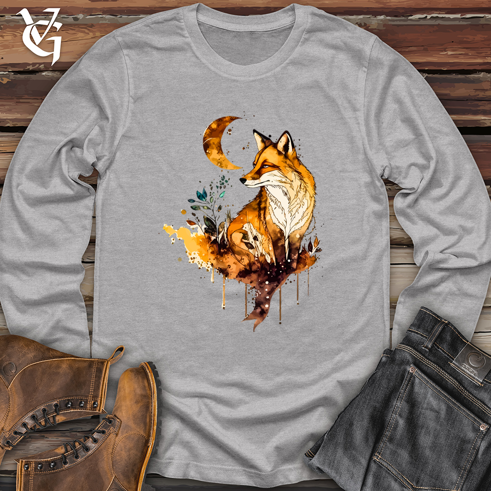 Fox Watercolor Softstyle Long Sleeve