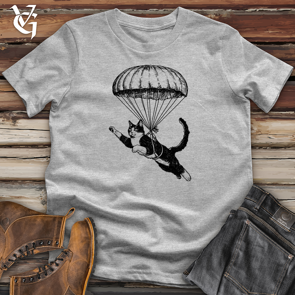 Cat Fly with Parachute Softstyle Tee