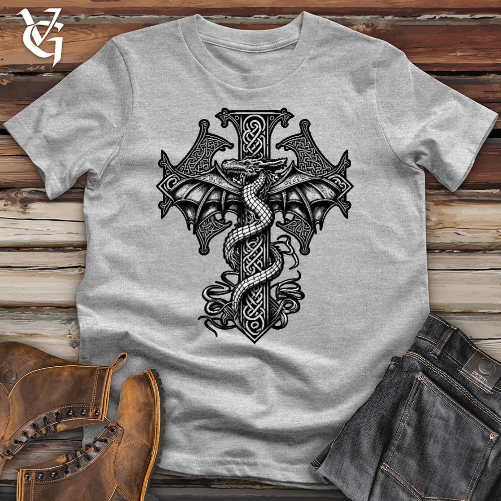 Celtic Dragon Cross Softstyle Tee