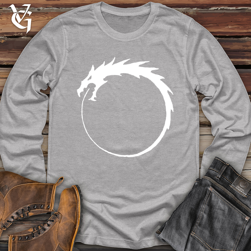 Dragon Circle White Softstyle Long Sleeve