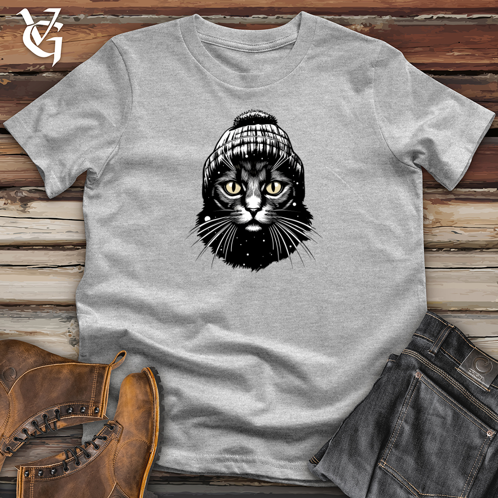 Vintage Beanie Black Cat 02 Softstyle Tee