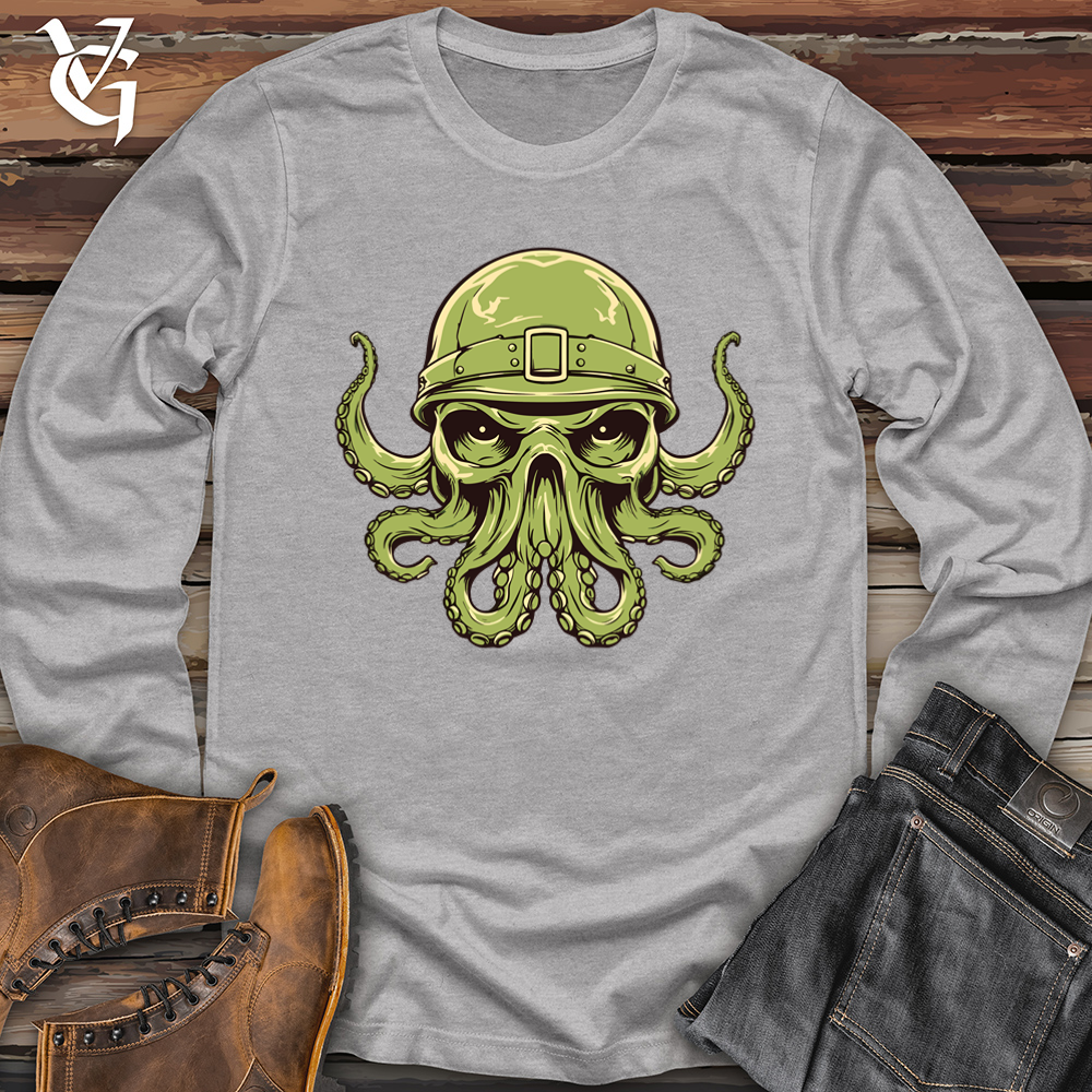 Helmeted Octopus Army Prowess Softstyle Long Sleeve