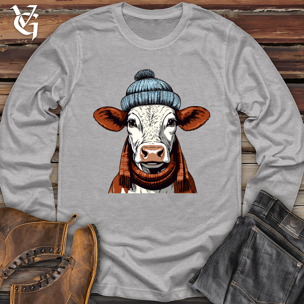 Cable Knit Cap Cow Softstyle Long Sleeve