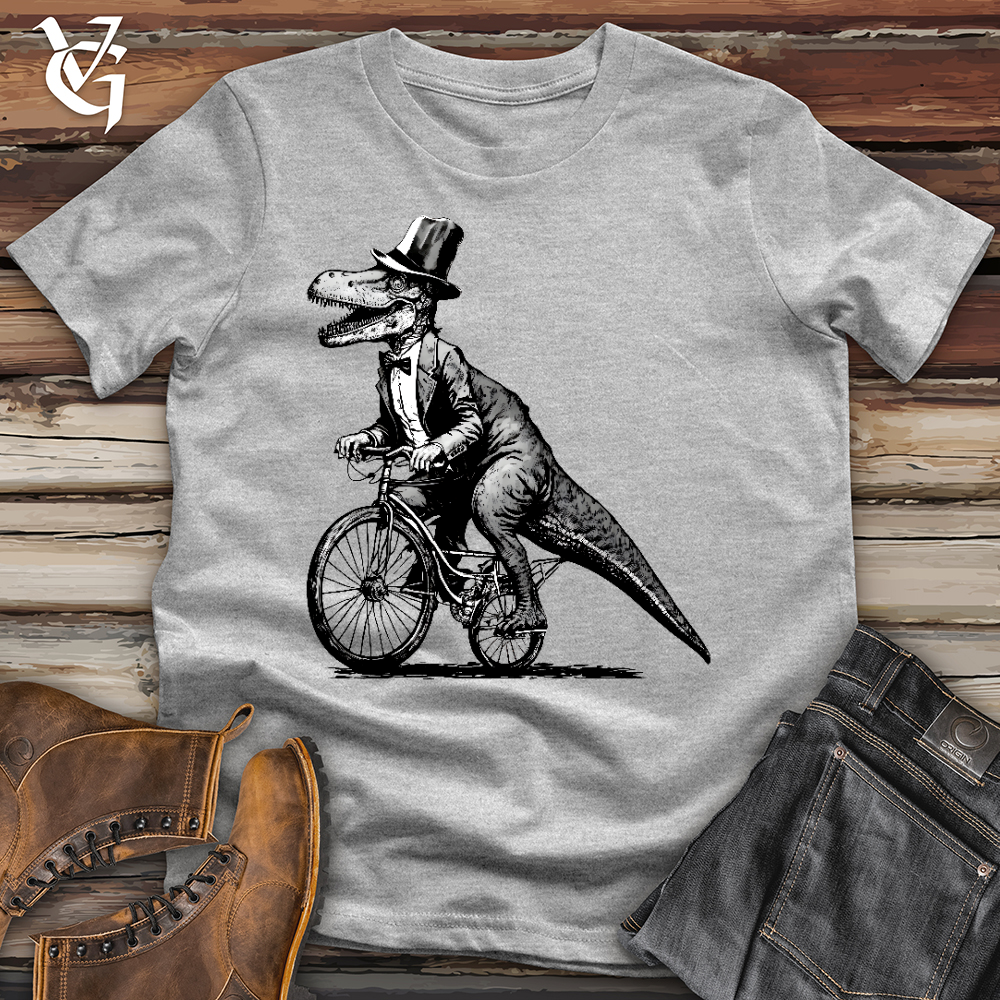 Dinosaur Riding a Bike Softstyle Tee