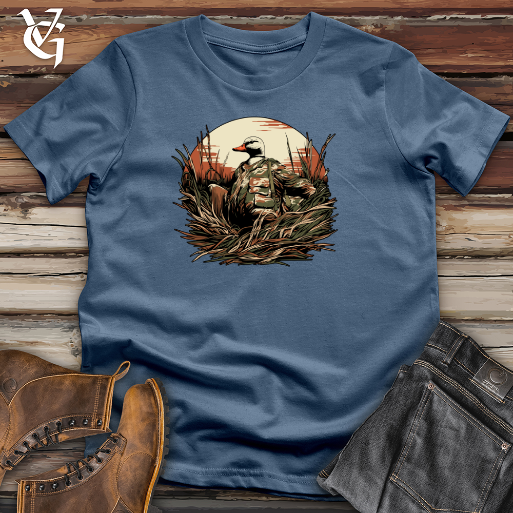 Camouflaged Duck Blind Blend Cotton Tee