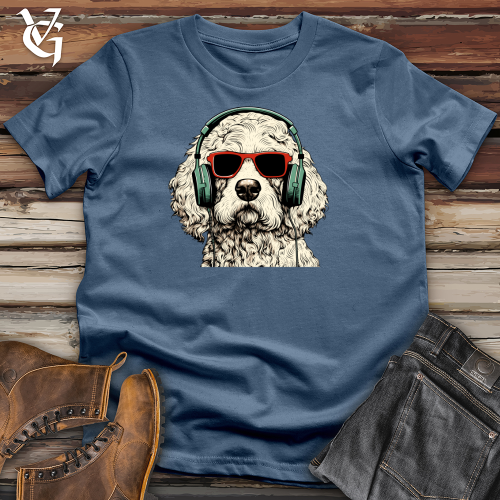 Doodle Dog Soundwave Vibes Cotton Tee