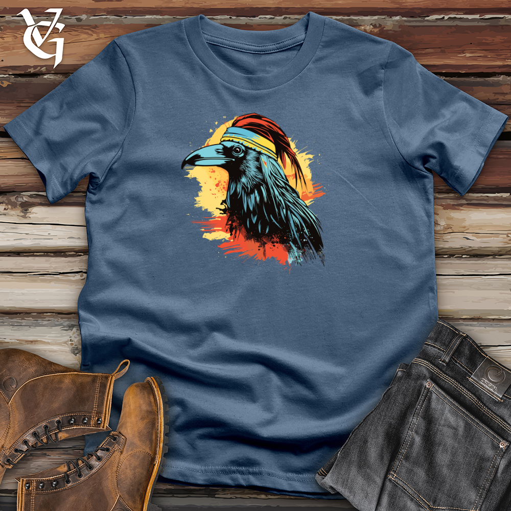 Retro Surfing Raven Cotton Tee