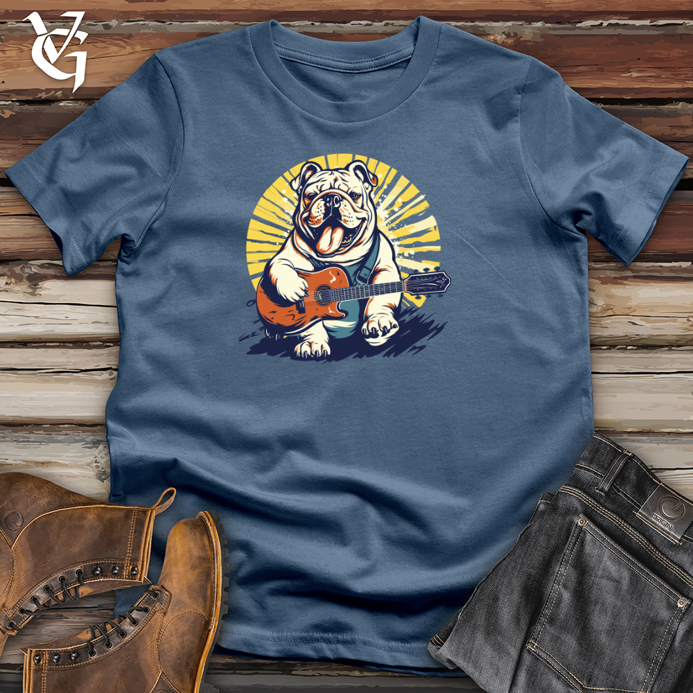 Retro Guitar Bulldog Cotton Tee