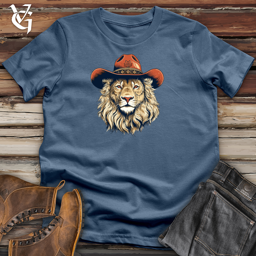 Lion Cowboy Savanna Standoff Style Cotton Tee