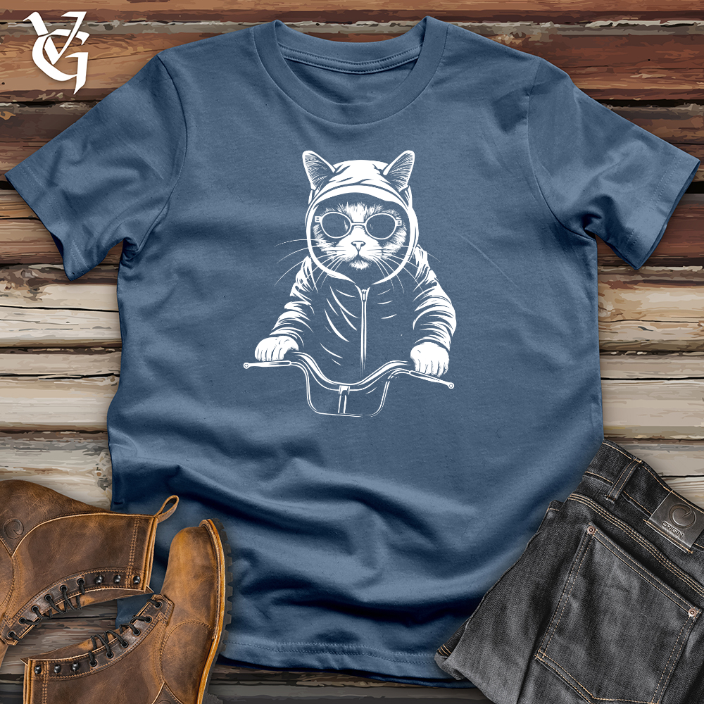 Retro Cycle Cat Cotton Tee